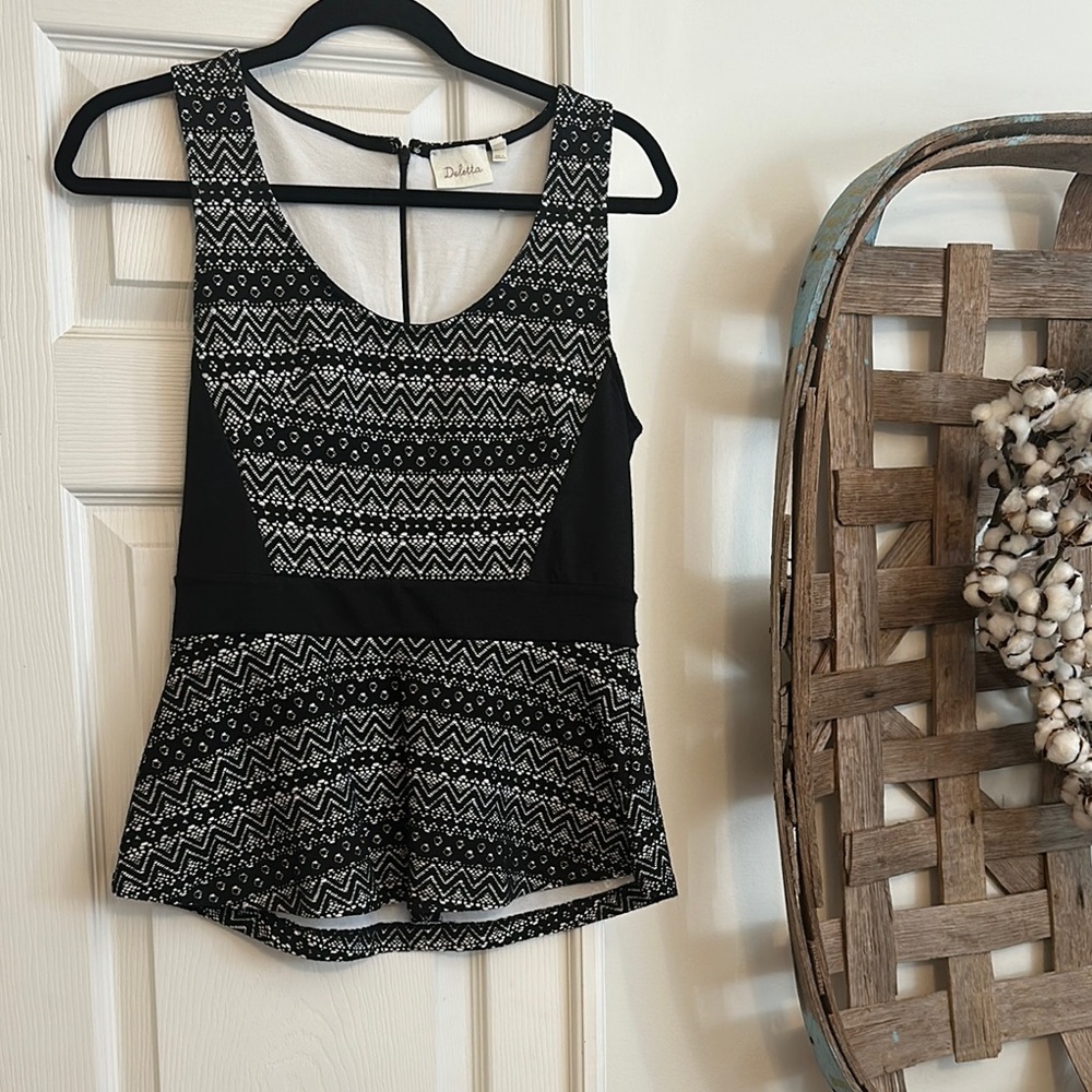 Anthropologie Deletta Peplum Top